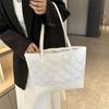 Bolso Rombo de Gran Capacidad para Mujer 2026 Nuevo Estilo Coreano Versátil Moda Bolso de Hombro Bolso de Mano para Compras Bolso Tote