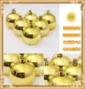 Bola Dourada Brilhante de Natal 4cm Bola Galvanizada Bola Pintada de Natal Bola Rosa Fosca para Decoração de Árvore de Natal
