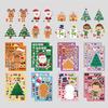 Cm2202017 Animação Infantil Desenho Animado Fofo Natal Quebra-Cabeça Interativo Pais-Filhos Faça Você Mesmo Adesivo de Rosto
