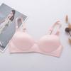 Seda de Morera Una Pieza Sin Marcas Ropa Interior Sexy Seda Sin Aro de Acero Push-up Sin Marcas Sujetador Ajustable para Mujer