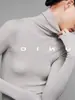 Elegante y sofisticada capa base de punto de cuello alto para mujer, perfecta para otoño e invierno. Este elegante y hermoso suéter de corte ajustado presenta un diseño único de cuello con volantes