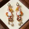 Brincos Antigos Elegantes Franceses Vintage de Alta Qualidade com Pino de Prata S925 Brincos de Moda Feminina