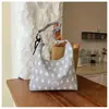 Comercio exterior plisado clásico y único nuevo tejido francés de lunares casual lindo bolso de hombro tote de gran capacidad