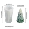 Vela Perfumada de Árbol de Navidad Molde de Silicona DIY Creativo Jabón Artesanal Navideño Molde de Resina para Decoración del Hogar