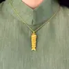 Herencia de Ley Antigua Moneda de los Cinco Emperadores Año tras Año Collar de Peces Nuevo para Mujer Moneda de Oro China Cadena para Clavícula de Koi Accesorios de Cheongsam