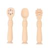 Juego de vajilla de silicona explosiva Plato para la cena para niños Plato separador Babero para bebé Cuchara para alimentos complementarios Juego de suministros para bebés y para madres