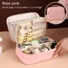 Bolso de mano nuevo con compartimentos, gran capacidad, bolsa para guardar brochas de maquillaje de viaje, neceser