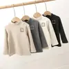 Ropa de Otoño e Invierno 2025 para Niños, Nuevo Estilo, Cuello Semi-Alto, Tops Interiores Cálidos para Niños y Niñas, Camisas de Algodón de Manga Larga, Camisas Base de Cachemira
