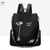 Mochila Anti-Robo Estilo Coreano de Tela Oxford Transfronteriza para Hombres y Mujeres, Moderna, Sencilla, Gran Capacidad, Ligera, Bordada, Bolsa de Viaje