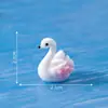 Micro-Paisaje Translúcido Cisne Pequeño Lindo Gránulo Figuritas Jardín Paisajismo DIY Accesorios Decorativos Tablero del Coche Escritorio Adornos Pequeños