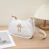 Bolsa Feminina Fresca e Simples Bolsa de Ombro Moda Versátil Bordada com Diamantes Portátil Bolsa de Ombro Pequena Mini Bolsa para Celular Lote
