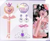 Varita Mágica de Hada Palo de Luz Princesa Hada Música Ligera Proyección Juguete para Niños Puesto Corona Regalo