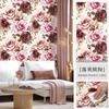 Papel Pintado Adhesivo de Flores Grandes Americanas Pared de Fondo Cálida para Dormitorio Renovación Pastoral Francesa Retro Pegatina Decorativa de Pared Papel Pintado para Invitados