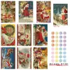 Cartão Postal Qi Yu Cartão de Boas Festas Cartão de Decoração com Atmosfera de Natal Ins Cartão de Agradecimento de Feriado Cartão Manuscrito de Bênção