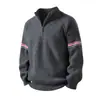 Suéter de Punto con Media Cremallera y Cuello Alto de Marca de Moda de Venta Caliente Transfronteriza Suéter para Hombre