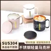 Copo de Aço Inoxidável com Tampa Anti-queda para Escritório Dormitório Caneca com Canudo Copo de Chá Comércio Exterior Copo de Café de Luxo Leve Presente