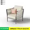 Sofá Casual para Patio al Aire Libre Escandinavo Impermeable Sofá Tejido con Cuerda de Aleación de Aluminio para Jardín de Villa Muebles para Balcón de Hotel