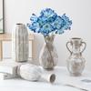 Vaso Cerâmico Shumen Estilo Retro Wabi-Sabi Luxo Leve High-End Flores Hidropônicas Arranjo de Flores para Sala de Estar Enfeites Decorativos