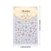 Pegatinas Doradas Trendy de Ginkgo para Uñas Color Oro Otoñal con Adhesivo Posterior, Calcomanías Retro Doradas en Relieve de Hoja de Ginkgo para Uñas Portátiles