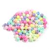 Acrílico Macaron Cor Chapeado Dupla Cor Rachada Sereia Beads diy Beads Jóias Acessórios Redondos Beads Atacado