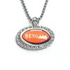 Collar con colgante de gema de tiempo de diamante ovalado de la NFL Fútbol Americano 32 Equipos Green Bay Panthers Collar con nombre del equipo
