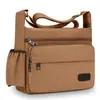 Bolso cruzado para hombre, gran capacidad, múltiples compartimentos, lona engrosada, bandolera resistente al desgaste, bolso de hombro versátil casual, bolso cruzado pequeño