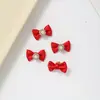 Gravata borboleta colorida de poliéster com pérolas e acessórios para artesanato DIY Decoração para Festa de Festival