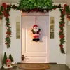 Tecido de Cortina de Porta de Natal com Estampas de Papai Noel e Renas para Decoração de Divisória de Entrada de Casa, Fornecimento Direto do Fabricante