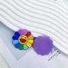 Colgante de Flor de Acrílico Smiley Colorido Luminoso de 46 mm Colgante para Funda de Teléfono Móvil Llavero Accesorios para Joyería DIY
