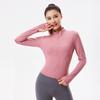 Jaqueta de Roupa Fitness Feminina Slim Esportiva Manga Longa Secagem Rápida Corrida Respirável Fitness Pilates Yoga Roupa Top Jaqueta