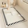 Alfombrilla de Piso Anillo de Seda para Baño Lavable Hueca Antideslizante para Baño Alfombrilla Resistente a la Suciedad Anticaída