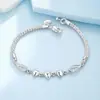 Estilo Japonês e Coreano Moda de Luxo Leve Versátil Popular Pulseira de Coração Amor Asas de Anjo Pulseira Simples de Asas de Anjo