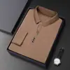 Camisa Polo Manga Longa Masculina Outono 2023 T-shirt Moda Jovem Estilo Coreano Masculino Lel Top