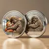 Venta Caliente Transfronteriza Nuevo Producto Tema Astronauta Aleación Moneda Conmemorativa Doble Cara Aleación en Relieve Medalla de Colección Artesanía Regalo