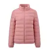 Nova jaqueta de plumas outono e inverno para homens com gola alta, casaco de inverno casual fashion para mulheres, leve e quente, feita com plumas de pato branco, adequado para casais