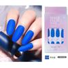 Unhas Postiças Fluorescentes Longas Redondas Peças de Unha para Usar Unhas Postiças Atacado Peças de Unha Prontas Adesivo de Unha Postiça Caixa com 24 Peças
