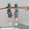 Recién Llegado Pendientes Antiguos de Corte Vintage Exquisitos Mariposa Flor Lirio de los Valles Esmalte Ropa Han Pendientes Antiguos Accesorios Mujeres