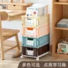 Caja de Libros Plegable Multicapa debajo de la Mesa Estante de Almacenamiento para Snacks Carrito de Almacenamiento con Ruedas de Pie para Dormitorio Estudiantil