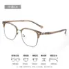 Gafas de Media Montura Estilo Retro Línea de Cejas Anti-Luz Azul para Hombre Montura TR 8088 Montura Metálica para Gafas Danyang Gafas para Miopía Venta al por Mayor
