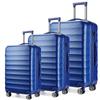 Maleta ABS personalizada de fábrica, equipaje con ruedas universales de tres piezas de gran capacidad, maleta trolley con contraseña