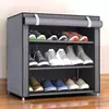 Sapateira Simples, Sapateira de Metal Combinada Multicamadas, Sapateira à Prova de Poeira, Sapateira para Dormitório de Estudante, Prateleira de Armazenamento, Sapateira para Exportação de Supermercado