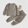 Conjunto de Dos Piezas para Bebé con Protección para la Barriga de Cintura Alta, Conjunto de Ropa para Bebé de Primavera y Otoño, Ropa para Casa
