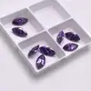 Gema Morada en Forma de Marqués, Circonita Morada-Roja en Forma de Marqués Piedra Suelta, Accesorio para Joyería con Base Puntiaguda, Piedra para Incrustar en Cara de Anillo DIY
