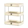 Prateleira de Armazenamento de Mesa para Casa Grande Capacidade Suporte para Copos de Água para Cozinha e Sala de Estar Bandeja de Drenagem Rack de Armazenamento de Copos de Luxo Leve Avançado