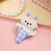 Tela Nueva de Primavera Cono de Gato Muñeco de Dibujos Animados Broche Gatito Creativo Accesorios para el Cabello de Niños