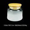 Latas Pequeñas de Té al por Mayor Tapa de Bambú Transparente de Vidrio Tarro Portátil para Almacenamiento de Té Tarro Sellado Botella Doméstica para Condimentos