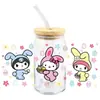 Sanrio coolometi UV DTF transferencia cristal transparente pegatinas impermeable resistente a rayones caricatura al por mayor transfronterizo