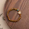 Nuevo brazalete de gato de madera de dibujos animados chinos lindo con cuentas cuerda elástica ajustable brazalete personalizado brazalete ajustable