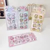 Nuevas Pegatinas de Pintura al Agua Vibratorias de Dibujos Animados Sanrio para Niños, Lindas Pegatinas de Agua 3D de Cristal, Pegatinas para Diario DIY