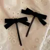 Presilha de cabelo vintage com laço de veludo, presilha de franja estilo francesa, presilha lateral, tiara de cabelo, acessórios para cabelo de outono e inverno.